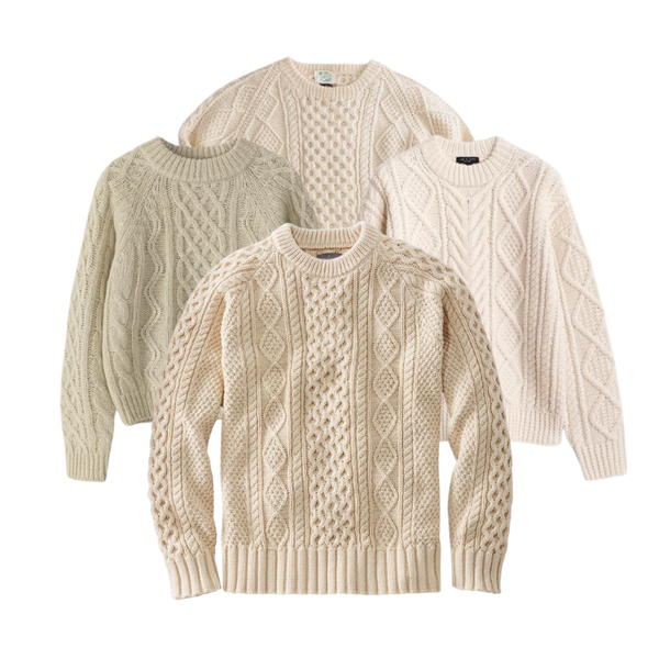 30x Pulls Fisherman Aran Irish sweater Irlandais