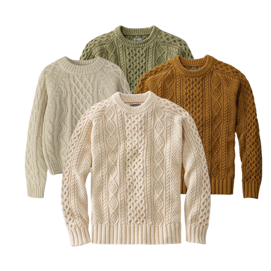 30x Pulls Fisherman Aran Irish sweater Irlandais